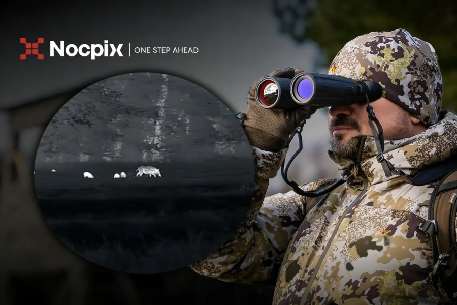 Wärmebildgerät vs. Nachtsichtgerät (Blog-Illustrationen)