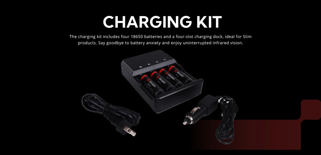 NOCPIX charging kit for thermal scope batteries and field power management