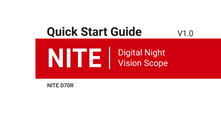 NITE Series Quick Start Guide