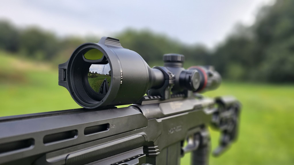 Thermal rifle scope aiming view used to sight in a thermal scope for accurate zeroing